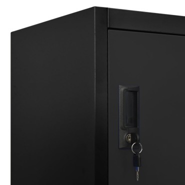 vidaXL Φοριαμός Μαύρος 90x45x180cm Ατσάλινος 1 τεμ.