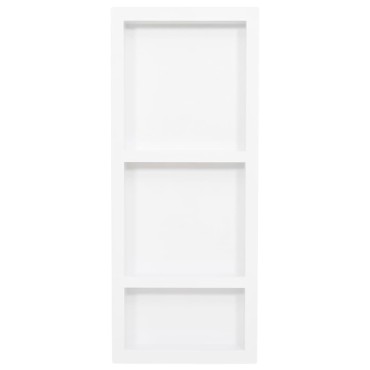 vidaXL Ράφι Ντουζιέρας με 3 Τμήματα Λευκό Ματ 41 x 99 x 9 εκ.
