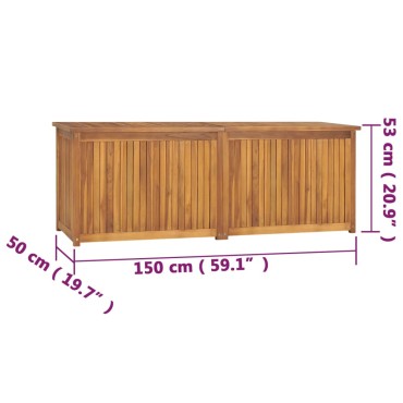 vidaXL Μπαούλο Κήπου 150x50x55cm από Μασίφ Ξύλο Teak 1 τεμ.