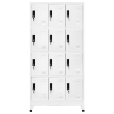 vidaXL Φοριαμός Λευκός 90x45x180cm Ατσάλινος 1 τεμ.