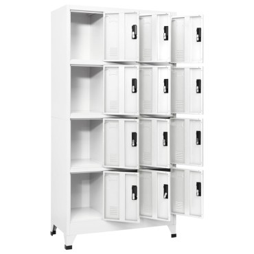 vidaXL Φοριαμός Λευκός 90x45x180cm Ατσάλινος 1 τεμ.