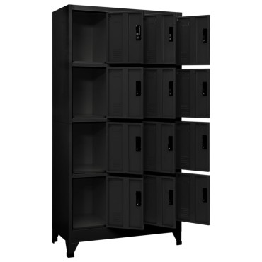 vidaXL Φοριαμός Μαύρος 90x45x180cm Ατσάλινος 1 τεμ.