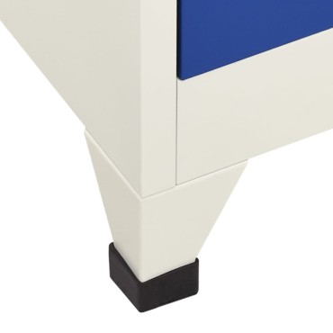 vidaXL Φοριαμός Γκρι και Μπλε 90x40x180cm Ατσάλινος 1 τεμ.