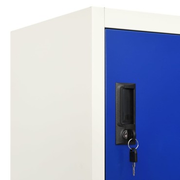 vidaXL Φοριαμός Γκρι και Μπλε 90x40x180cm Ατσάλινος 1 τεμ.