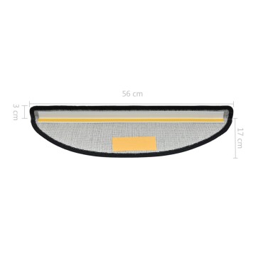 vidaXL Πατάκια Σκάλας 10 τεμ. Ανθρακί 56x17x3 εκ.