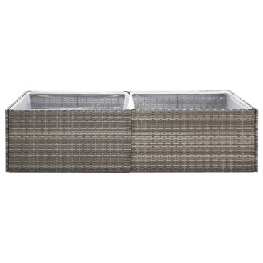 vidaXL Ζαρντινιέρα Κήπου Γκρι 157 x 80 x 40 εκ. από Συνθετικό Ρατάν