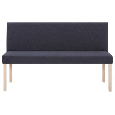 vidaXL Παγκάκι Σκούρο Γκρι από Πολυεστέρα 139,5x54x85,5cm 1 τεμ.