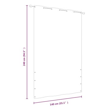 vidaXL Διαχωριστικό Βεράντας Κόκκινο 140 x 240 εκ. Ύφασμα Oxford