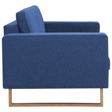 vidaXL Καναπές Διθέσιος Μπλε Υφασμάτινος 156x82x75cm 1 τεμ.