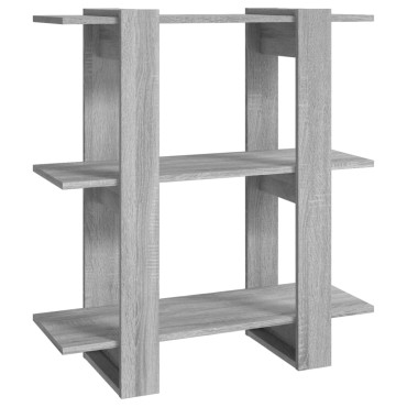 vidaXL Βιβλιοθήκη/Διαχωριστικό Χώρου Γκρι Sonoma 80x30x87cm 1 τεμ.