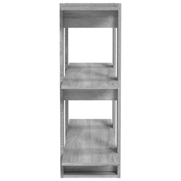 vidaXL Βιβλιοθήκη/Διαχωριστικό Χώρου Γκρι Sonoma 80x30x87cm 1 τεμ.