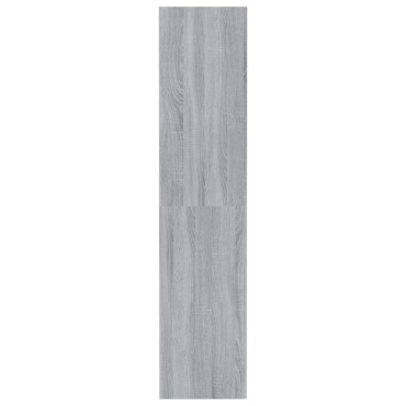 vidaXL Βιβλιοθήκη/Διαχωρ. Χώρου Γκρι Sonoma 80x30x135cm Επεξεργ. Ξύλο 1 τεμ.