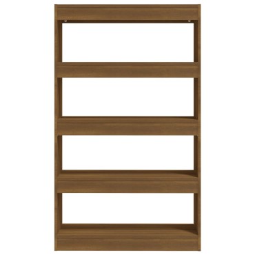 vidaXL Βιβλιοθήκη/Διαχωρ. Χώρου Καφέ Δρυς 80x30x135cm Επεξεργ. Ξύλο 1 τεμ.