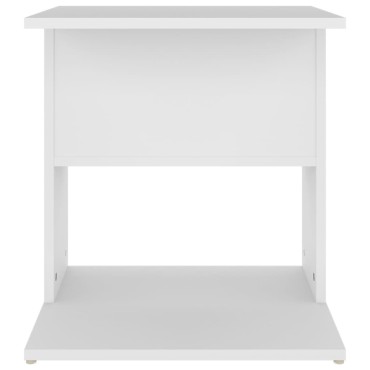 vidaXL Τραπέζι Βοηθητικό Λευκό 45x45x48cm Επεξ. Ξύλο 1 τεμ.
