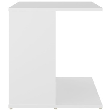 vidaXL Τραπέζι Βοηθητικό Λευκό 45x45x48cm Επεξ. Ξύλο 1 τεμ.