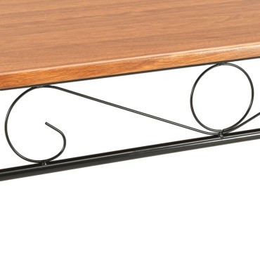 vidaXL Σετ Τραπεζαρίας 7 τεμ. Καφέ από MDF / Ατσάλι 120x70x75cm