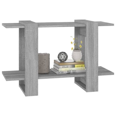 vidaXL Βιβλιοθήκη/Διαχωριστικό Χώρου Γκρι Sonoma 80x30x51cm 1 τεμ.