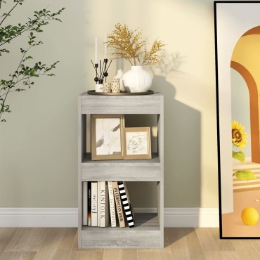 vidaXL Βιβλιοθήκη/Διαχωριστικό Χώρου Γκρι Sonoma 40x30x72cm 1 τεμ.