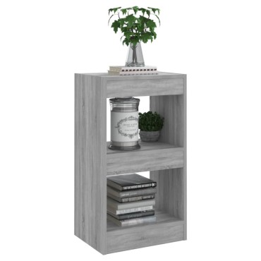 vidaXL Βιβλιοθήκη/Διαχωριστικό Χώρου Γκρι Sonoma 40x30x72cm 1 τεμ.