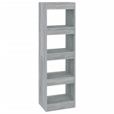 vidaXL Βιβλιοθήκη/Διαχωριστικό Χώρου Γκρι Sonoma 40x30x135cm 1 τεμ.