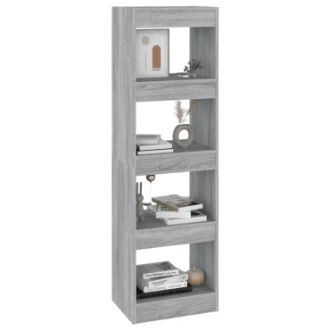 vidaXL Βιβλιοθήκη/Διαχωριστικό Χώρου Γκρι Sonoma 40x30x135cm 1 τεμ.