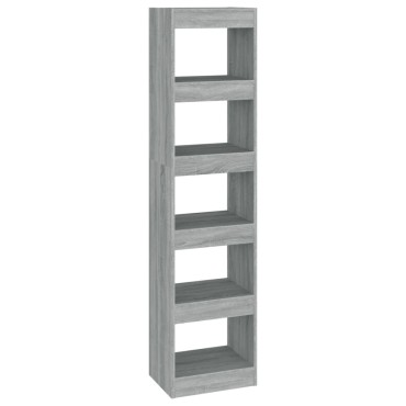 vidaXL Βιβλιοθήκη/Διαχωριστικό Χώρου Γκρι Sonoma 40x30x166cm 1 τεμ.