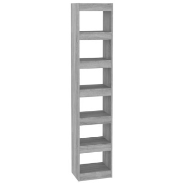 vidaXL Βιβλιοθήκη/Διαχωριστικό Χώρου Γκρι Sonoma 40x30x198cm 1 τεμ.