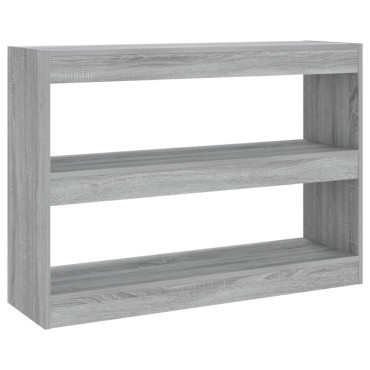 vidaXL Βιβλιοθήκη/Διαχωριστικό Χώρου Γκρι Sonoma 100x30x72cm 1 τεμ.