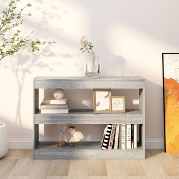 vidaXL Βιβλιοθήκη/Διαχωριστικό Χώρου Γκρι Sonoma 100x30x72cm 1 τεμ.