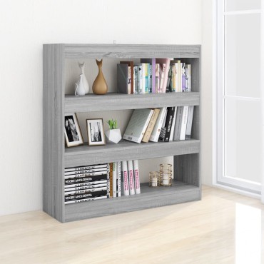 vidaXL Βιβλιοθήκη/Διαχωριστικό Χώρου Γκρι Sonoma 100x30x103cm 1 τεμ.