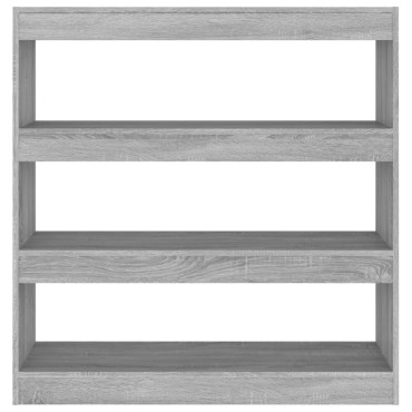 vidaXL Βιβλιοθήκη/Διαχωριστικό Χώρου Γκρι Sonoma 100x30x103cm 1 τεμ.