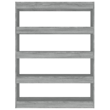 vidaXL Βιβλιοθήκη/Διαχωριστικό Χώρου Γκρι Sonoma 100x30x135cm 1 τεμ.