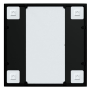 vidaXL Καθρέφτης Τοίχου Μαύρος 40 x 40 εκ. Μεταλλικός