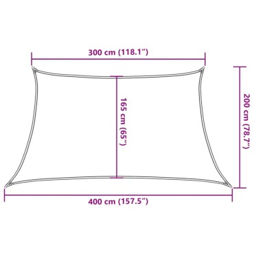 vidaXL Πανί Σκίασης Μπεζ 3/4 x 2 μ. 160 γρ./μ² από HDPE