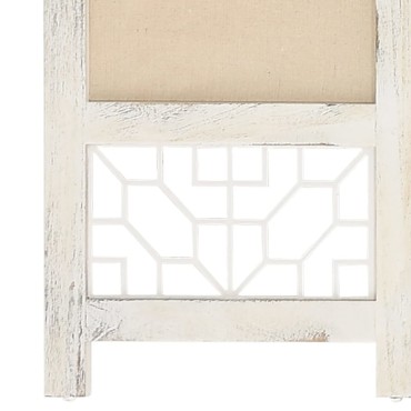 vidaXL Διαχωριστικό Δωματίου με 5 Πάνελ Κρεμ 175x165cm Υφασμάτινο 1 τεμ.