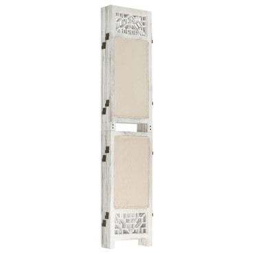 vidaXL Διαχωριστικό Δωματίου με 6 Πάνελ Κρεμ 210x165cm Υφασμάτινο 1 τεμ.