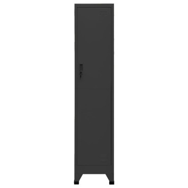 vidaXL Φοριαμός Ανθρακί 38x45x180cm από Ατσάλι 1 τεμ.