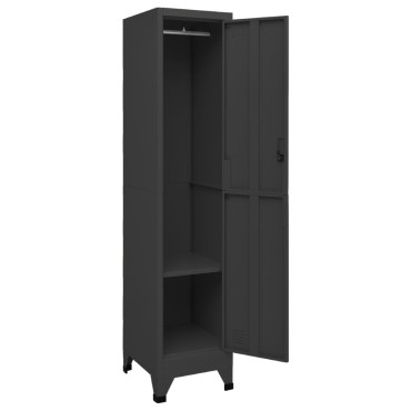 vidaXL Φοριαμός Ανθρακί 38x45x180cm από Ατσάλι 1 τεμ.