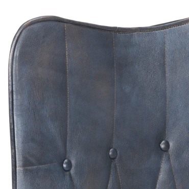 vidaXL Πολυθρόνα Γκρι από Γνήσιο Δέρμα 55x41x97cm 1 τεμ.