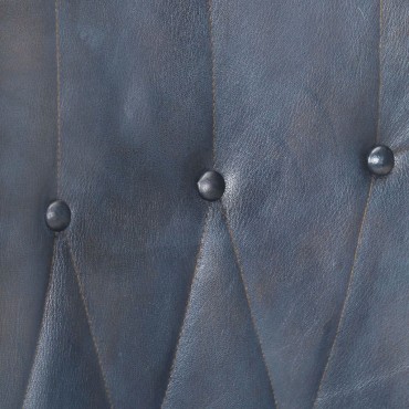 vidaXL Πολυθρόνα Γκρι από Γνήσιο Δέρμα 55x41x97cm 1 τεμ.