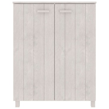 vidaXL Παπουτσοθήκη HAMAR Λευκή 85x40x108cm από Μασίφ Ξύλο Πεύκου