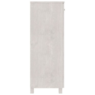 vidaXL Παπουτσοθήκη HAMAR Λευκή 85x40x108cm από Μασίφ Ξύλο Πεύκου