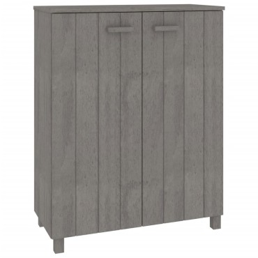 vidaXL Παπουτσοθήκη HAMAR Αν. Γκρι 85x40x108cm Μασίφ Ξύλο Πεύκου
