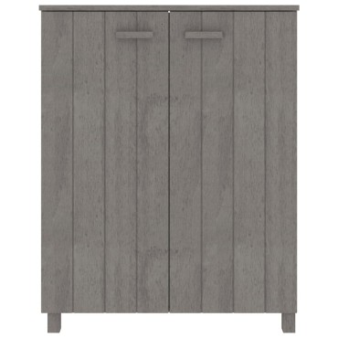 vidaXL Παπουτσοθήκη HAMAR Αν. Γκρι 85x40x108cm Μασίφ Ξύλο Πεύκου