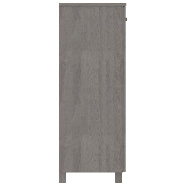 vidaXL Παπουτσοθήκη HAMAR Αν. Γκρι 85x40x108cm Μασίφ Ξύλο Πεύκου