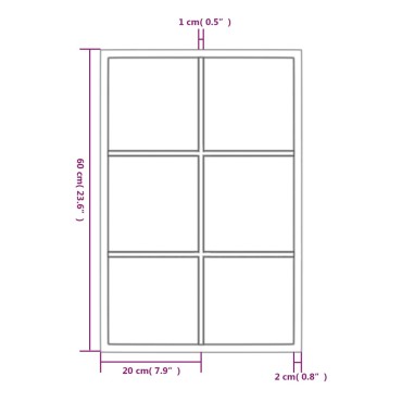 vidaXL Καθρέφτης Τοίχου Μαύρος 60 x 40 εκ. Μεταλλικός