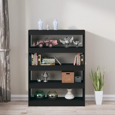 vidaXL Βιβλιοθήκη/Διαχωριστικό Χώρου Μαύρο 100x30x135cm 1 τεμ.
