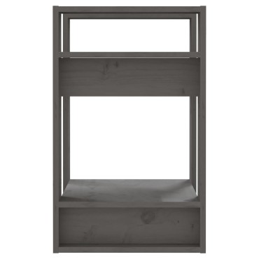 vidaXL Βιβλιοθήκη/Διαχωριστικό Χώρου Γκρι 41x35x57cm Μασίφ Πεύκο 1 τεμ.