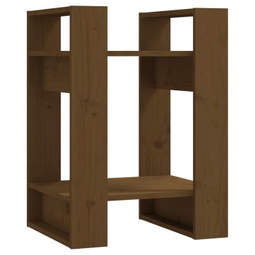 vidaXL Βιβλιοθήκη/Διαχωριστικό Χώρου Μελί 41x35x57cm Μασίφ Πεύκο 1 τεμ.