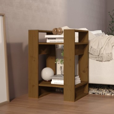 vidaXL Βιβλιοθήκη/Διαχωριστικό Χώρου Μελί 41x35x57cm Μασίφ Πεύκο 1 τεμ.